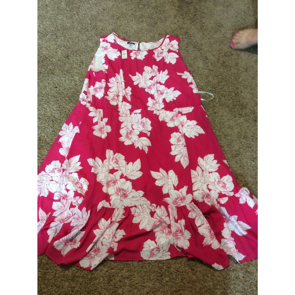 Talbots Plus Dress Pink Floral Size 22W NEW